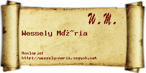 Wessely Mária névjegykártya