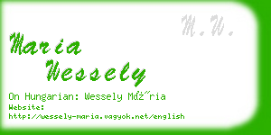 maria wessely business card